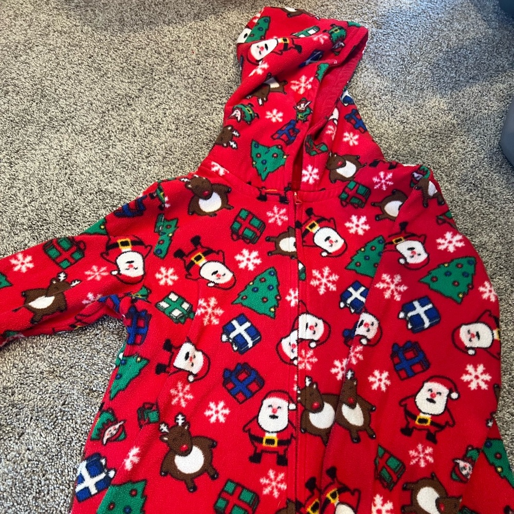 Children’s Place onesie Christmas pajamas.